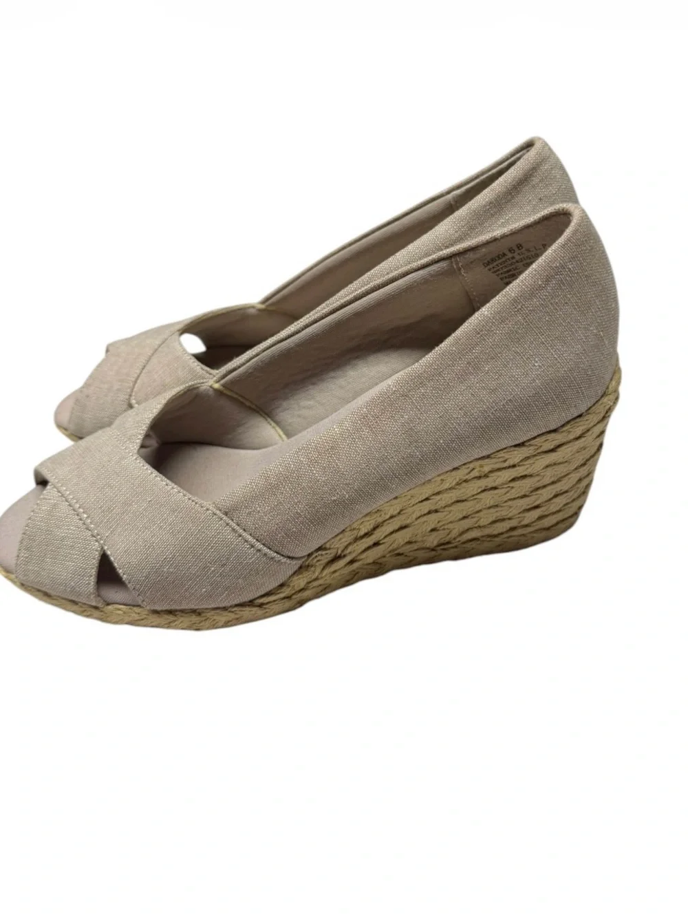 Chaps Peep-Toe Espadrille Wedge Heels